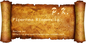 Pipernea Klemencia névjegykártya
